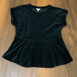 Juicy Couture Velvet Peplum Top